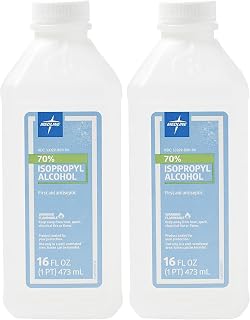 Medline 70% Isopropyl Alcohol, 16-Ounce Bottle, 1 Count (Pack of 2)