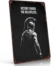 Spartan Warrior Quote Vintage Metal Wall Art Signs 8X12 In