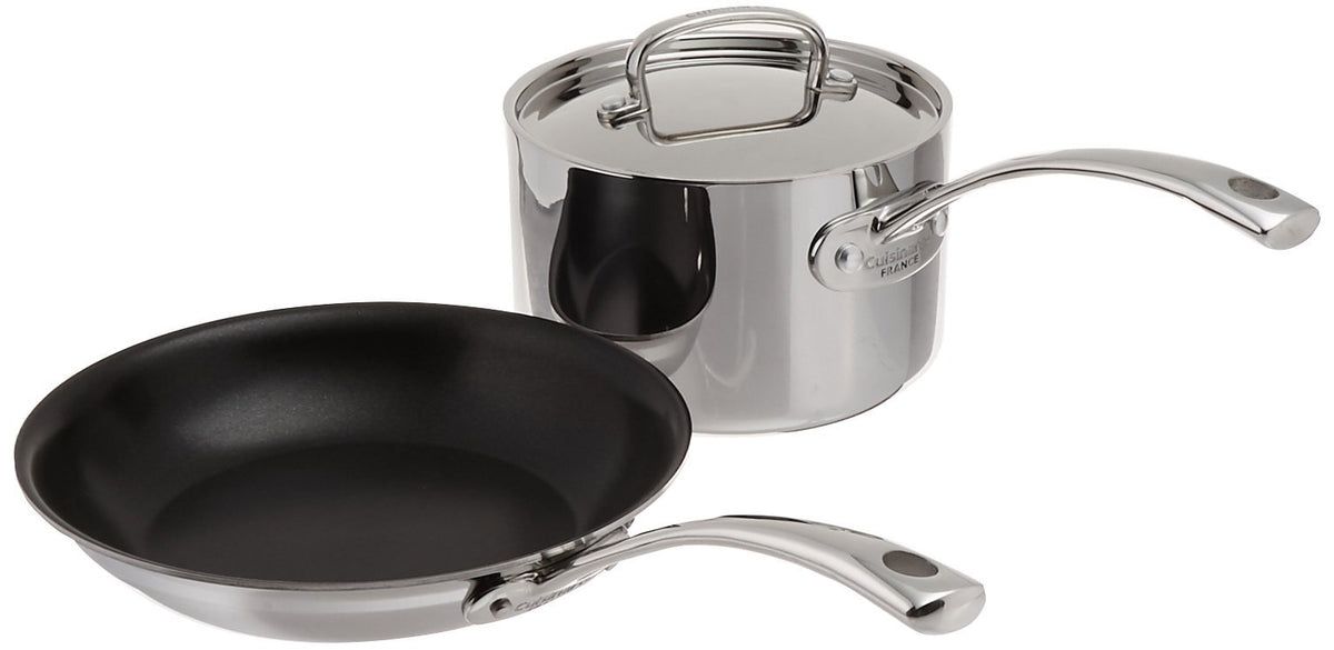 Cuisinart Stainless Steel / 2-Piece / Nonstick Skillet and Saucepan Set Chef's Pans
