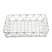 Square Tapered Silver Steel Basket - 11 3/4"L x 11 3/4"W x 2"H by HUBERT – Alloy Steel, Silver, Model 41516