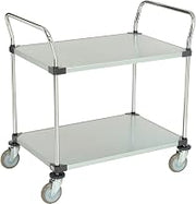 Galvanized Steel Utility Cart, 2 Shelves, 36x24x38