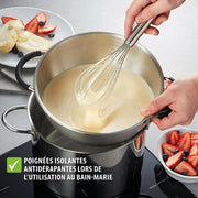 Mixing and Beating Bowl by GEFU – 24 x 24 x 14,5 cm, 4 liters, Plastic, Silver, Model GE28140