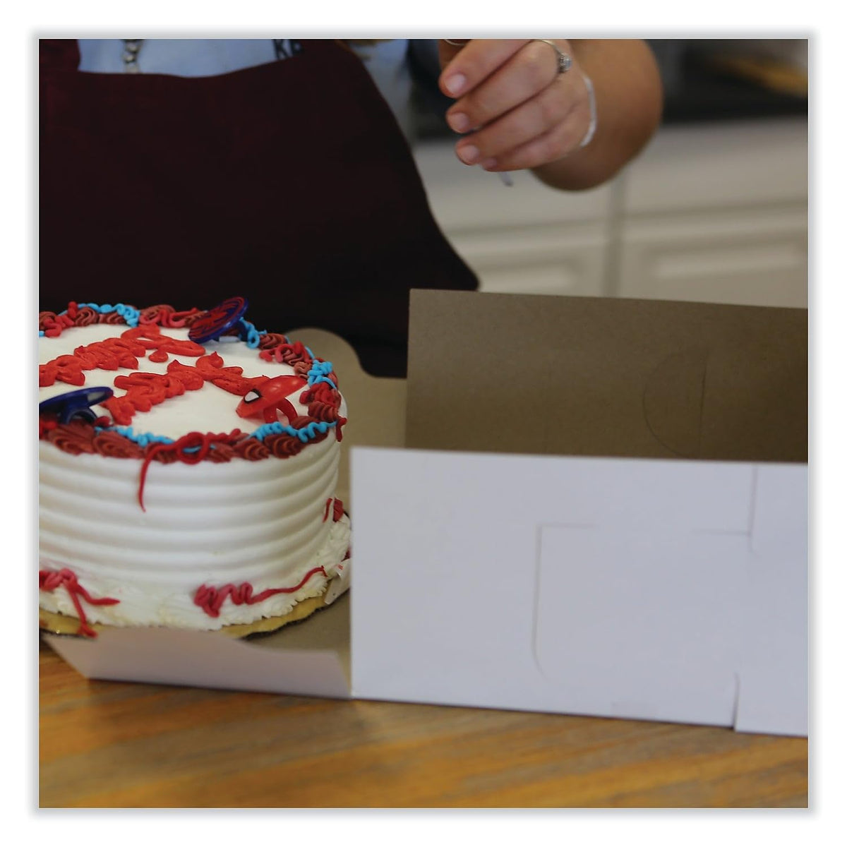 SOUTHERN CHAMPION TRAY 9" Length x 9" Width x 4" Height / White / 200.0 liters Bakery Take Out Containers