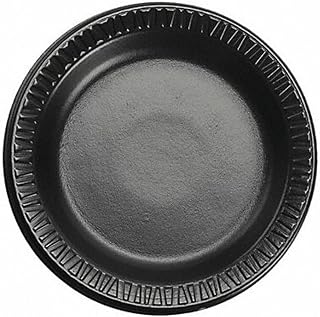 Dart 9PBQR 9 in Black Laminated Foam Plate (Case of 500)