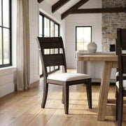 Solid Rubberwood Dining Chair with Elm Veneer Back by Furnifact – Rubberwood, Elm