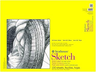 Strathmore 300 Series Sketch Pad, 18x24 inch, 100 Sheets, Glue Bound - Artist Sketchbook for Drawing, Illustration, Art Class Students