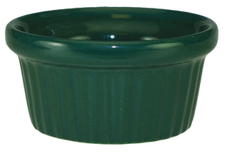 Ceramic Fluted Ramekin by International Tableware – 2 oz, Ceramic, Green, Model RAMF-2-G