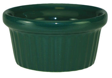 Ceramic Fluted Ramekin by International Tableware – 2 oz, Ceramic, Green, Model RAMF-2-G