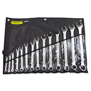 14 Piece Combination Wrench Sets - 14 pc combo wrench sae set by STANLEY – 3/8-1-1/4", Chrome Vanadium Steel, Stainless Steel, Model 576-85-990