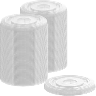 Fineline Super Sips 3192FLS 92mm PET Flat Lid with Slot, Clear
