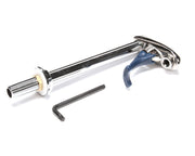 LF GLS FLTR by T&S Brass – 1/2" NPT, Polished chrome plated brass body & pedestal, chrome plated metal flange and thermoplastic arm, Silver, Model B-1210