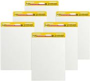 Post-it Super Sticky Easel Pads, 25" x 30", 6 Pads, 20 Sheets/Pad, School Supplies for Classrooms, White