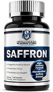 Saffron Extract 88.5mg – Mood & Eye Health Support Supplement – Standardized High-Potency Saffron Capsules for Positive Mood, Focus & Healthy Vision – 60 Capsules