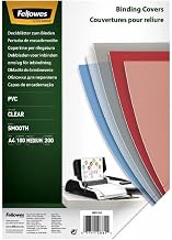 Fellowes A4 Binding Covers, PVC 200 Micron, Clear, Pack of 100