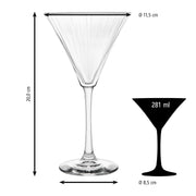 Libbey 9.5 Ounces / Transparent / Modern Martini Glasses