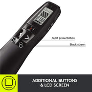 Logitech Green Laser / 5 buttons / Clicker Presentation Pointers