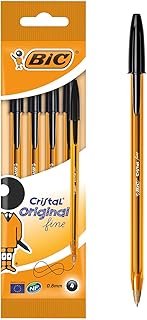 BIC Cristal Fine Ballpoint Pen Pack of 4 black