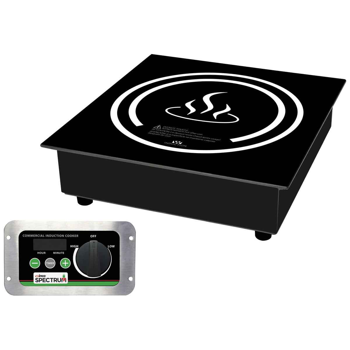 Winco 1800 W (240V) / Black/White / Drop-In Countertop Burners