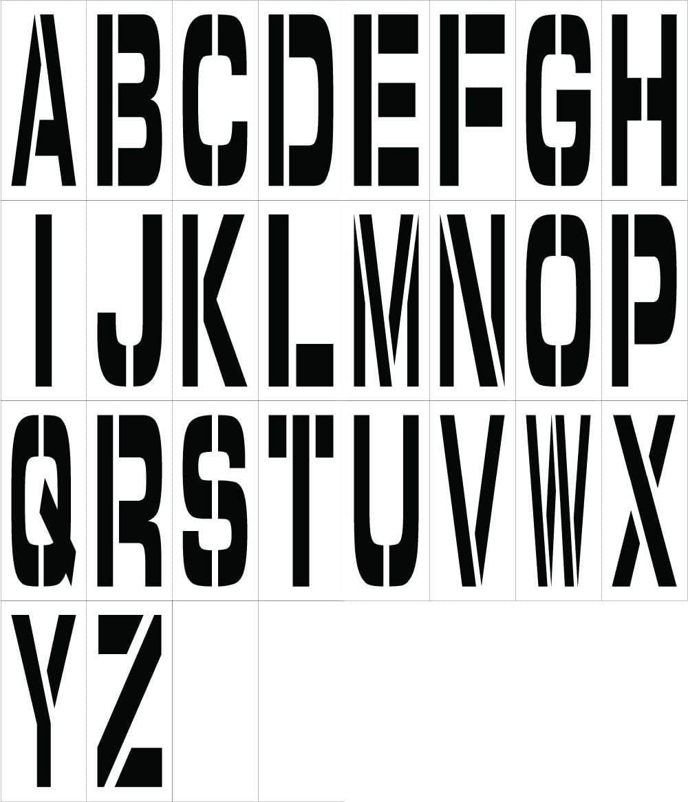 A-Z 24" .060 Plastic Individual Stencil Letter by NMC – Plastic, Model PML24