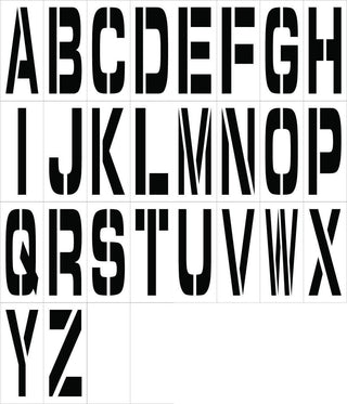 A-Z 24" .060 Plastic Individual Stencil Letter by NMC – Plastic, Model PML24