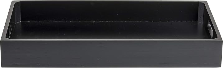 TableCraft CRATESB11BK Gastro Serving/Display Crate, Full Size, 20-7/8" x 12-3/4" x 2-3/4", fits 1/1 GN pan, with Cut-Out Handles, Solid Bottom, Wipe Clean with Damp Cloth only, Wood, Painted Black