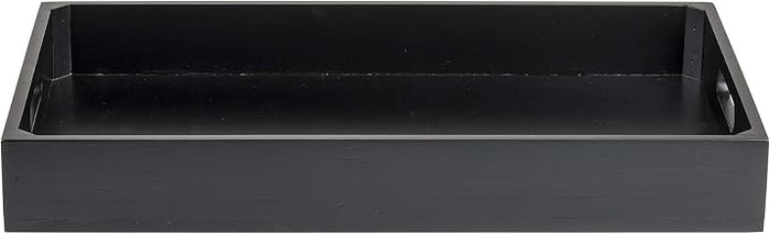 TableCraft CRATESB11BK Gastro Serving/Display Crate, Full Size, 20-7/8" x 12-3/4" x 2-3/4", fits 1/1 GN pan, with Cut-Out Handles, Solid Bottom, Wipe Clean with Damp Cloth only, Wood, Painted Black