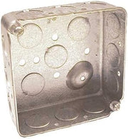 Hubbell WIRING190 662098 Square Box, 4" with Twelve 1/2" Knockouts and 1-1/2" Deep