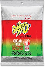 Sqwincher Zero Qwik Stik, Strawberry Kiwi, Sugar Free .11 oz (Pack of 500) | Dye-free zero sugar electrolyte mix, fast-dissolving single-serve sticks, just add to 20oz water bottle for quick hydration