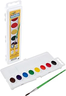 Crayola Washable Watercolors, Kids Paint Set, 8ct