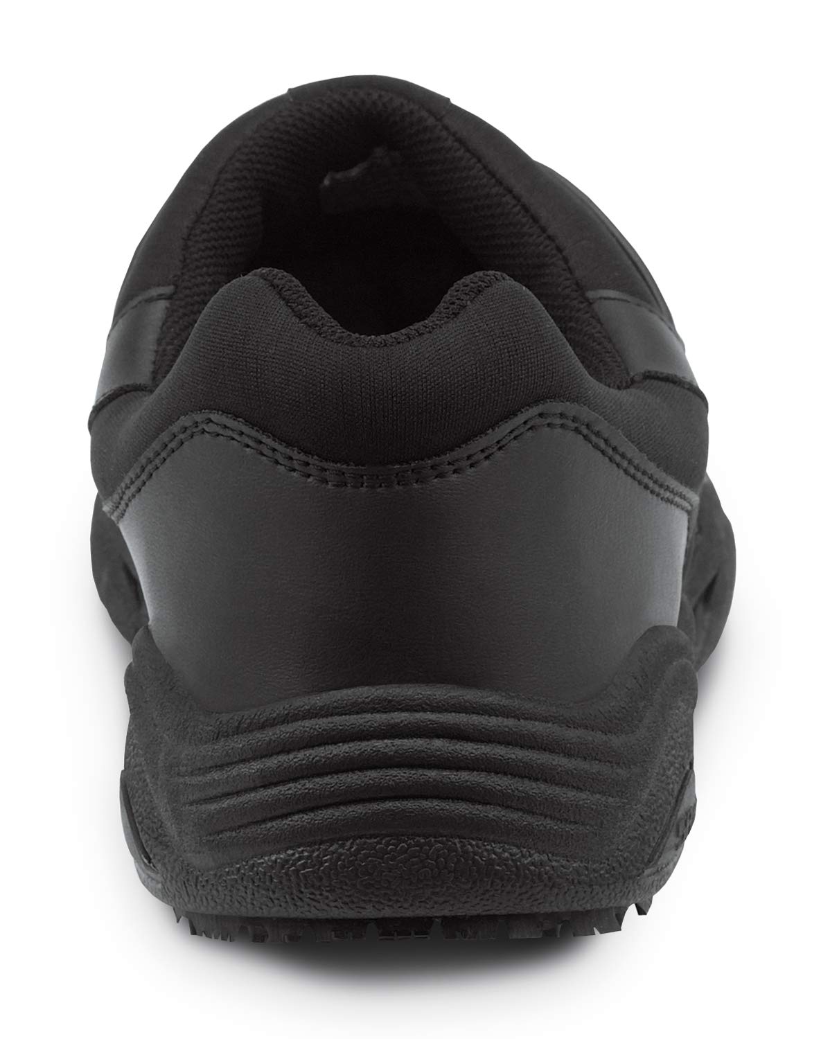 Womens Black Charlotte MaxTrax Soft Toe SRO Slip-On Athletic 7.0 M by SR Max – 7, Leather, Black, Model SRM140