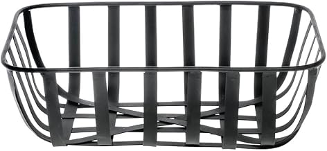 HUBERT Black Metal Tobacco Basket - 11 7/8"L x 8"W x 3 3/4"H