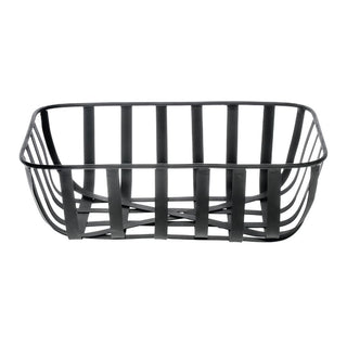 Black Metal Tobacco Basket - 11 7/8"L x 8"W x 3 3/4"H by HUBERT – Metal, Black, Model 40217