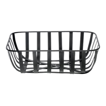 Black Metal Tobacco Basket - 11 7/8"L x 8"W x 3 3/4"H by HUBERT – Metal, Black, Model 40217