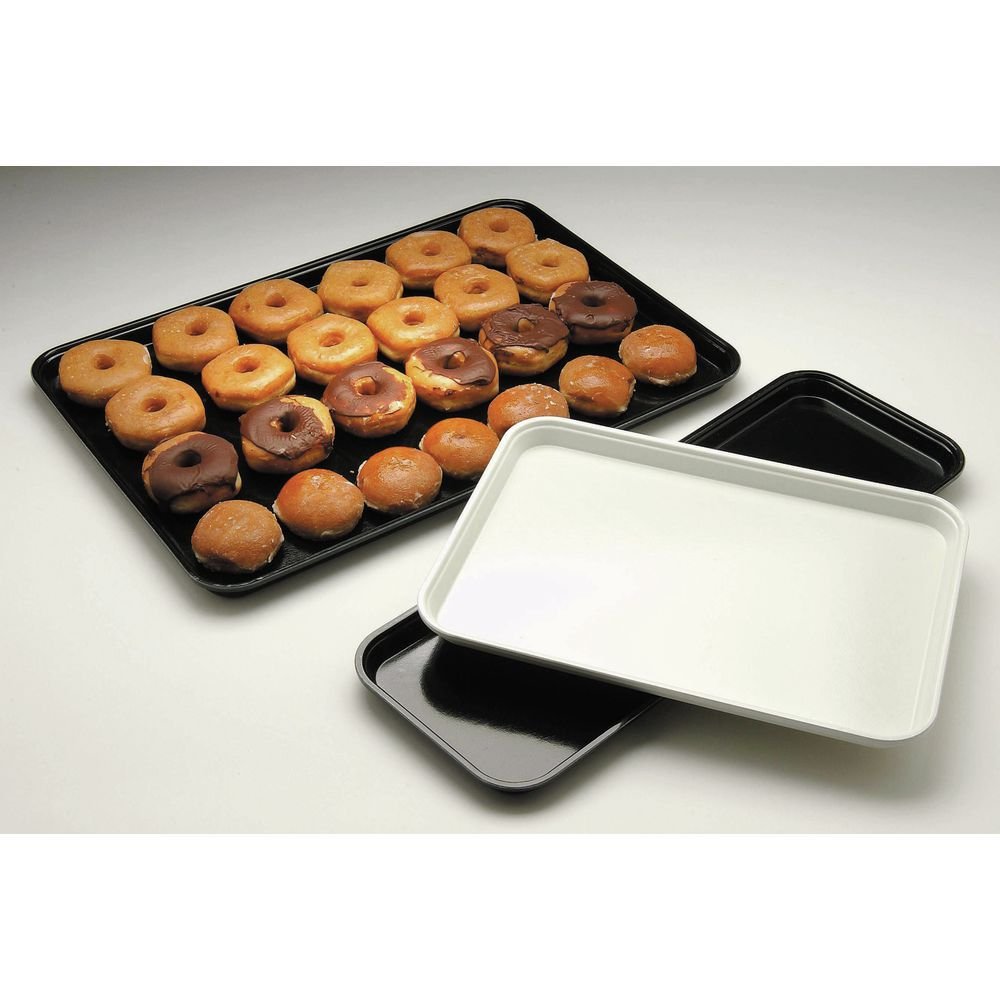 Black Fiberglass Market Display Tray - 26"L x 18"W x 1"H by HUBERT – 26" x 18" x 1", Plastic, Black, Model 99511190416