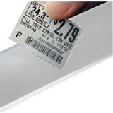 Double-Wire Label Holder White Plastic Covered Face - 29 1/2"L x 1 1/4"H by HUBERT – Plastic, White, Model 103937