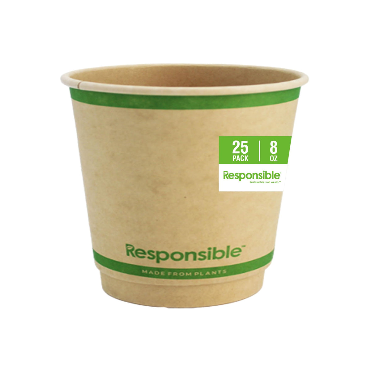 Responsible Products Brown / 25 / 8 oz (25 Count) Cups