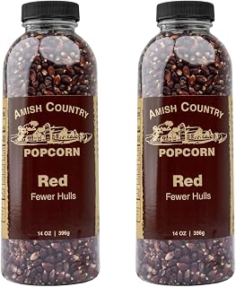 Amish Country Popcorn 2-14 oz Bottles | Red Popcorn Kernels | Old Fashioned, Non-GMO and Gluten Free (2-14 oz Bottles)