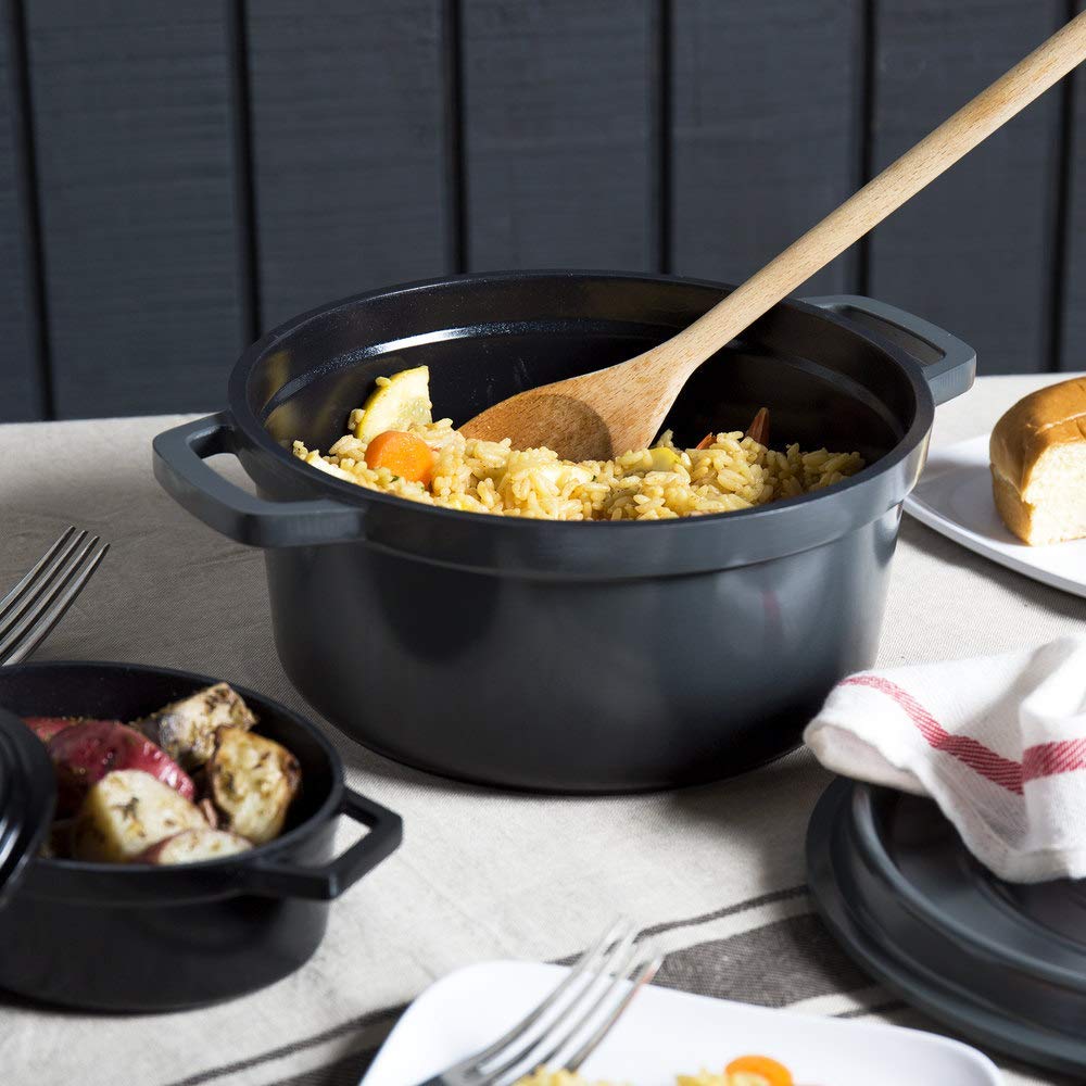GET 2.5 Quart / Round / Gray Dutch Ovens