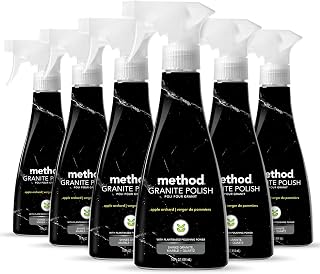 Method Granite Polish, Apple Orchard, Polishes and Shines Granite, Marble and Sealed Stone Surfaces, 14 oz Spray Bottles (Pack of 6)