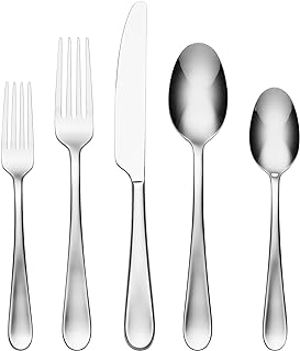 Oneida Grant 20-Piece 18/0 Silverware Set for 4, Flatware | mirror finish, dishwasher safe | includes knives, forks, and spoons | cutlery set for kitchen and dining