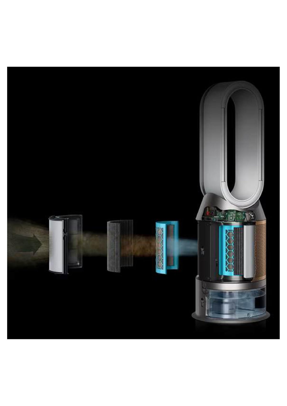 Purifier Humidify+Cool Formaldehyde™ PH04 (Renewed) by Dyson – Large, White/Gold, Model 369207-01-cr