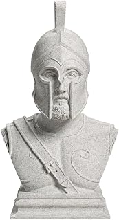 Spartan Warrior Collectible Bust, Classical Decor, Office Library Shelf Accent