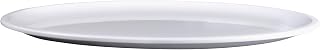 Elite Global Solutions 21" x 15" White Oval Heavy-Duty Melamine Plastic Serving Platter