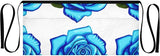 Blue Rose Waist Apron with 3 Pockets Waiter Server Short Aprons 25.2x11.8 Inch Stain Resistant Apron for Kitchen Garden Restaurant 1 Pack