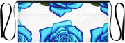 Blue Rose Waist Apron with 3 Pockets Waiter Server Short Aprons 25.2x11.8 Inch Stain Resistant Apron for Kitchen Garden Restaurant 1 Pack