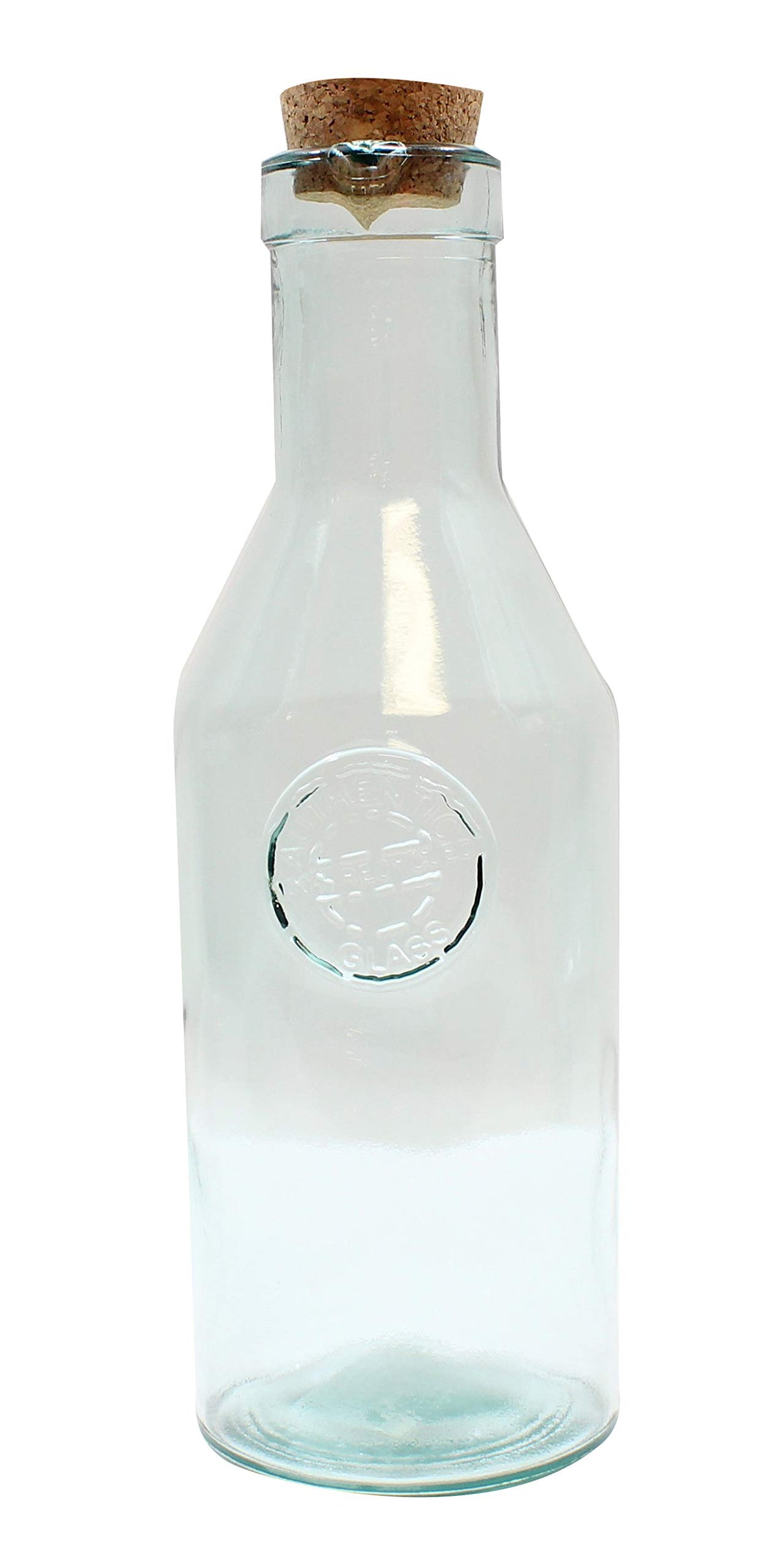 Water Bottle by Tablecraft – 34 Ounces, Glass, Green, Model 6631