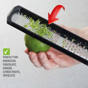Multi-Purpose Grater by GEFU – Fein- und Grobreibe, Stainless Steel, Silver/Black, Model GF24-50480