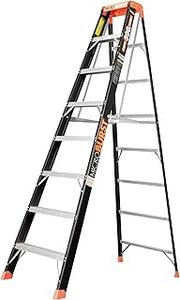 Little Giant 15710-001 Microburst Fold-Flat 300-Pound Duty Rating Fiberglass Stepladder, 8-Foot