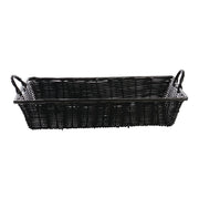 HUBERT Black / 18"Lx12"Wx3.5"H / Modern Shelf Baskets