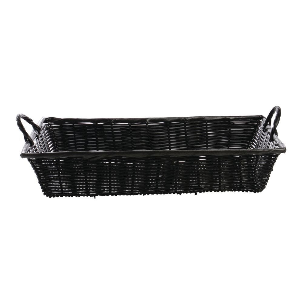 HUBERT Black / 18"Lx12"Wx3.5"H / Modern Shelf Baskets